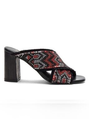 The Mode Collective “Sandstorm Low” Mules In Red & Black